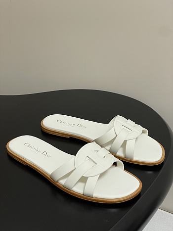 Dior D-Club Sandal White calfskin Slides