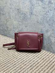 YSL Mini Nolita In Lambskin Red Wine 18x13x6cm - 1