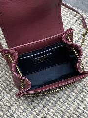 YSL Mini Nolita In Lambskin Red Wine 18x13x6cm - 4