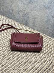 YSL Mini Nolita In Lambskin Red Wine 18x13x6cm - 3