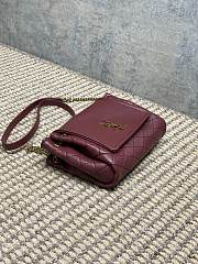 YSL Mini Nolita In Lambskin Red Wine 18x13x6cm - 2