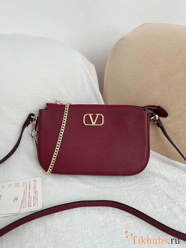 Valentino Garavani Mini VLogo Red Crossbody Bag 20.5x10.5x5cm - 1