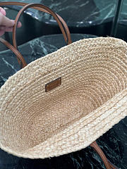 Prada Large Raffia Leather Shopping Bag 56x27x28cm - 3
