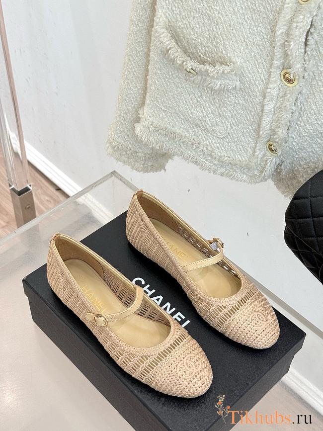 Chanel Mary Jane Beige Flats - 1
