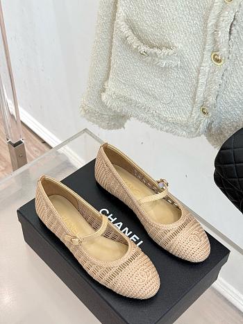 Chanel Mary Jane Beige Flats
