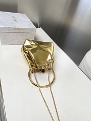 Jimmy Choo Bon Bon Gold Mirror Fabric Mini Bag 14x15x9.5cm - 2