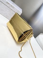 Jimmy Choo Bon Bon Gold Mirror Fabric Mini Bag 14x15x9.5cm - 3