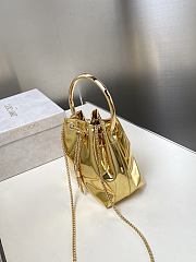 Jimmy Choo Bon Bon Gold Mirror Fabric Mini Bag 14x15x9.5cm - 4