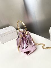 Jimmy Choo Bon Bon Purple Mirror Fabric Mini Bag 14x15x9.5cm - 2