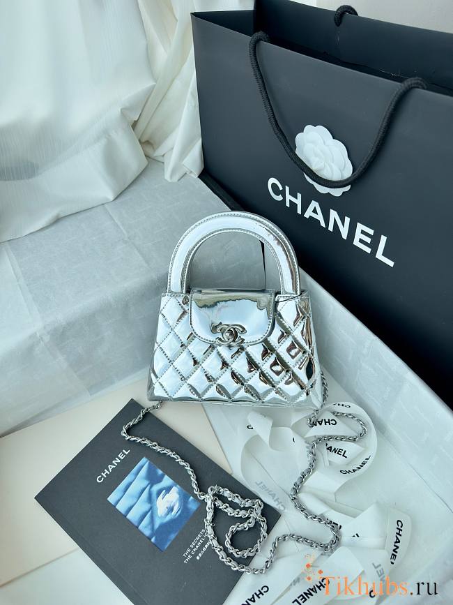 Chanel Mini Kelly Silver 13x19x7cm - 1