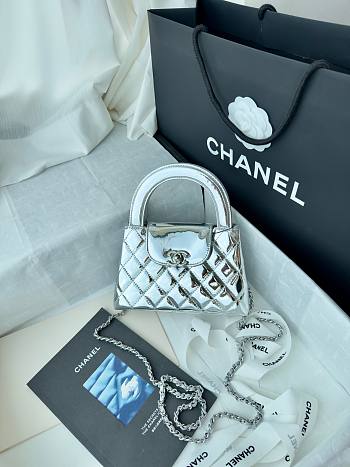 Chanel Mini Kelly Silver 13x19x7cm