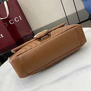 Gucci GG Marmont Shoulder Bag Brown Light Gold 26x15x7cm - 5
