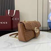Gucci GG Marmont Shoulder Bag Brown Light Gold 26x15x7cm - 4