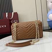 Gucci GG Marmont Shoulder Bag Brown Light Gold 26x15x7cm - 3