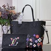 Louis Vuitton LV x TM Neverfull Black MM Superflat 31x28x14cm - 1