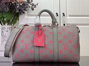 Louis Vuitton LV Keepall Bandoulière 35 Gray/Pink 34x21x16cm - 1