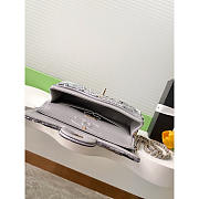 Chanel Flap Bag Satin Sequins Silver Multicolor 25.5cm - 6