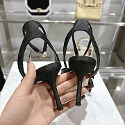 Dior Adiorable Heel Sandal Black Fringed Grosgrain 8cm - 4