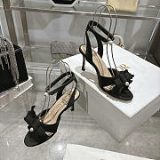 Dior Adiorable Heel Sandal Black Fringed Grosgrain 8cm - 3