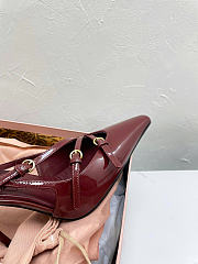 Miu Miu Slingback Red Wine Patent Heel 10cm - 5