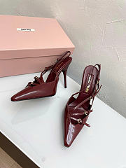 Miu Miu Slingback Red Wine Patent Heel 10cm - 4