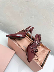 Miu Miu Slingback Red Wine Patent Heel 10cm - 3