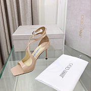 Jimmy Choo Azia 95 Patent Leather Sandals Ballet Pink - 5