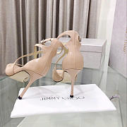 Jimmy Choo Azia 95 Patent Leather Sandals Ballet Pink - 3