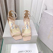Jimmy Choo Azia 95 Patent Leather Sandals Ballet Pink - 2