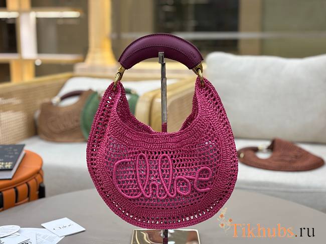 Chloe Summer Banana Bag Fuchsia Pink 36x21.5x2cm - 1