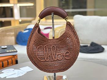 Chloe Summer Banana Bag Brown 36x21.5x2cm