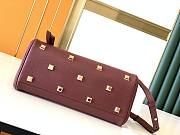 Salvatore Ferragamo Burgundy Shoulder Tote Bag 29x25x14.5cm - 5