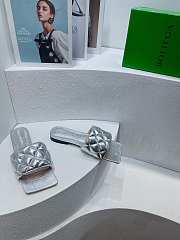 Bottega Veneta Padded Silver Slides - 2