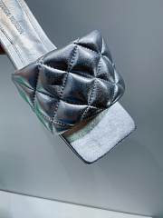 Bottega Veneta Padded Silver Slides - 3