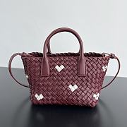 Bottega Veneta Mini Cabat Heart Tote Bag 20x15x12cm - 1