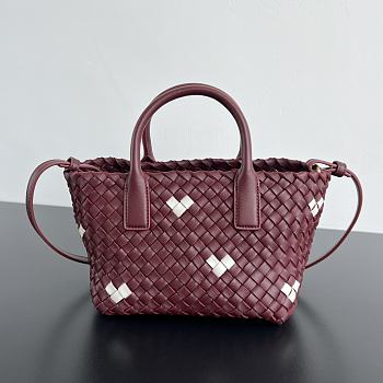 Bottega Veneta Mini Cabat Heart Tote Bag 20x15x12cm