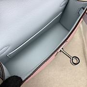 Hermes Mini Kelly Bag Pink Blue Epsom Silver 19cm - 6