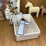 Hermes Mini Kelly Bag Pink Blue Epsom Silver 19cm - 3