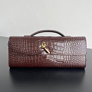 Bottega Veneta Andiamo Clutch Crocodile Red Wine Bag 31x13x3cm - 1