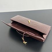 Bottega Veneta Andiamo Clutch Crocodile Red Wine Bag 31x13x3cm - 5