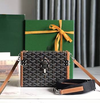 Goyard Cassette Trunk Bag Brown 15x6.5x21cm