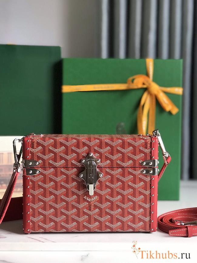Goyard Cassette Trunk Bag Red 15x6.5x21cm - 1