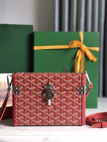 Goyard Cassette Trunk Bag Red 15x6.5x21cm