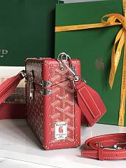 Goyard Cassette Trunk Bag Red 15x6.5x21cm - 5