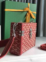 Goyard Cassette Trunk Bag Red 15x6.5x21cm - 3