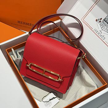 Hermes Roulis Red Gold 18x6x15.5cm