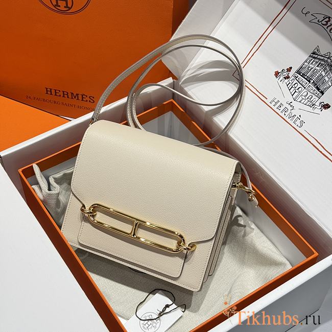 Hermes Roulis White Gold 18x6x15.5cm - 1