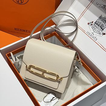 Hermes Roulis White Gold 18x6x15.5cm