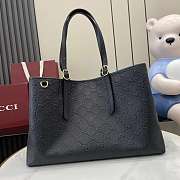 Gucci GG Emblem Medium Black Tote Bag 38x25x15cm - 1