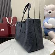 Gucci GG Emblem Medium Black Tote Bag 38x25x15cm - 6